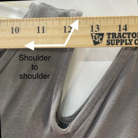 Feminine Soft & Sexy M Minimalist Cold Shoulder Relaxed Grey Jersey Effortless - Picture 8 of 11